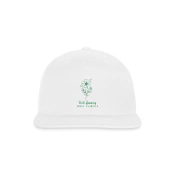 Trust Yourself Still Growing Floral Art - Snapback Baseball Cap - white - Front
