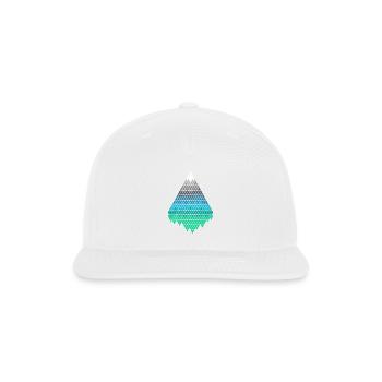 Geometric Mountain Gradient - Snapback Baseball Cap - white - Front