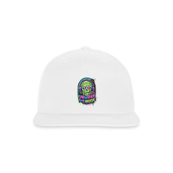 Unwrap the Noise Neon Skull - Snapback Baseball Cap - white - Front