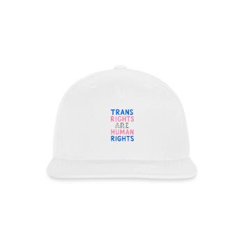 Trans Rights Are Human Rights - Snapback Baseball Cap - white - Front