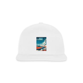 Arctic Geo Sunrise - Snapback Baseball Cap - white - Front