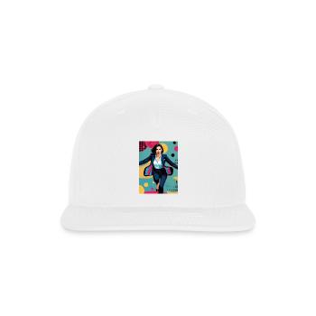 Pop Art Boss: Dynamic Corporate Heroine - Snapback Baseball Cap - white - Front