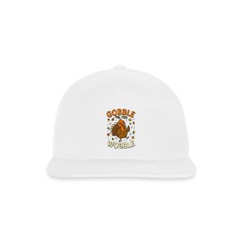 Gobble Till You Wobble - Snapback Baseball Cap - white - Front