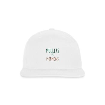 Mormons Vs Mullets - Snapback Baseball Cap - white - Front