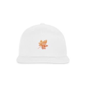 ornamental autumn leaf - Snapback Baseball Cap - white - Front