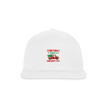 Freshly Cut Christmas - Snapback Baseball Cap - white - Front