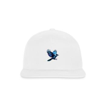 Raven in Flight - Snapback Baseball Cap - white - Front