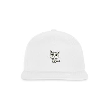 Funny Cat - Snapback Baseball Cap - white - Front
