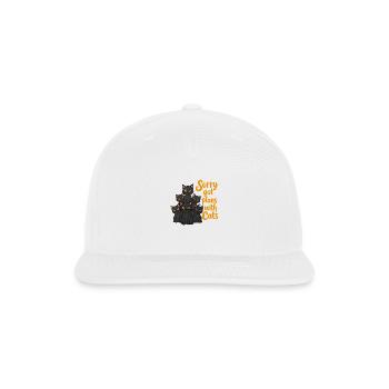 Cats with plans #3 - Snapback Baseball Cap - white - Front