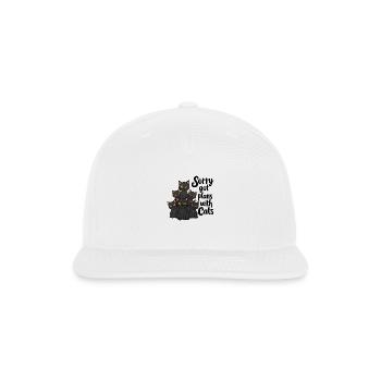 Cats with plans #3 - Snapback Baseball Cap - white - Front