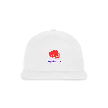 Maximum font design - Snapback Baseball Cap - white - Front