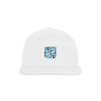 Sombody Spoiled Blue Collar Wife - Snapback Baseball Cap - white - Front