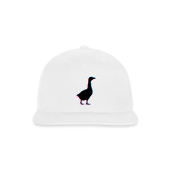 3D effect goose - Snapback Baseball Cap - white - Front