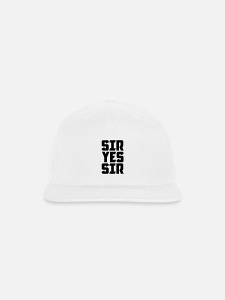 Sir Yes Sir - Snapback Baseball Cap - white