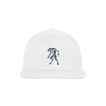 Dogman Cryptid Beast - Snapback Baseball Cap - white - Front