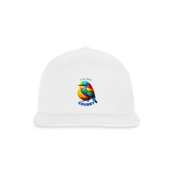 A small motley chubby bird - Snapback Baseball Cap - white - Front