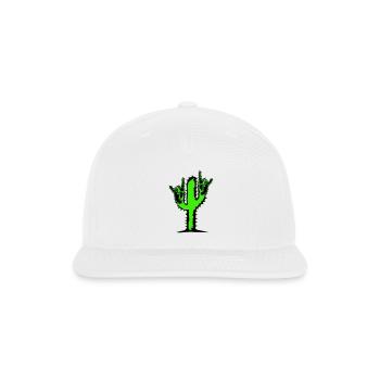 Cactus Plant Heavy Metal Hard Rock Hand Gesture - Snapback Baseball Cap - white - Front