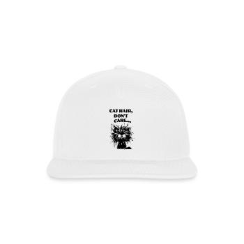 Bad Hair, Don’t Care Cat - Snapback Baseball Cap - white - Front
