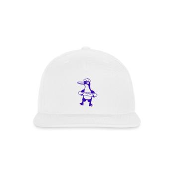 Penguin French Baguette Travel Paris France Sweet - Snapback Baseball Cap - white - Front