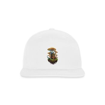 Fungi house - Snapback Baseball Cap - white - Front