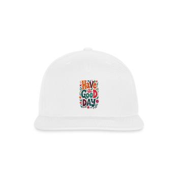 Good Day - Snapback Baseball Cap - white - Front