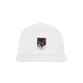 Blue Collar Patriot - Snapback Baseball Cap - white - Front