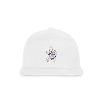 Elegant Paisley Ornamental Floral Pattern Design - Snapback Baseball Cap - white - Front