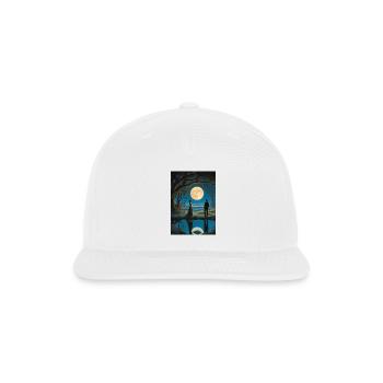 Enchanted Moonlit Reflection Scene - Snapback Baseball Cap - white - Front
