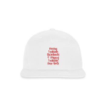 MERRY FUCKING CHRISTMAS HAPPY FUCKING NEW YEAR  - Snapback Baseball Cap - white - Front