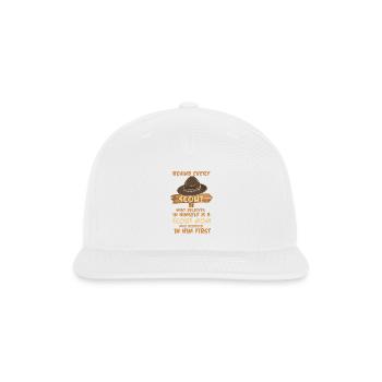 Scout Mom Supportive Quote Outdoor Design - Snapback Baseball Cap - white - Front