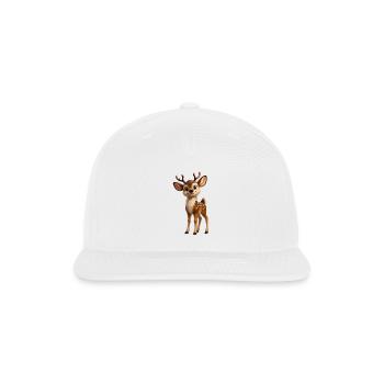 Whimsical Fawn Illustration - Snapback Baseball Cap - white - Front