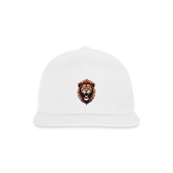 Primal Roar Lion Head - Snapback Baseball Cap - white - Front