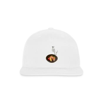 Sashimi Plate with Sake - Snapback Baseball Cap - white - Front