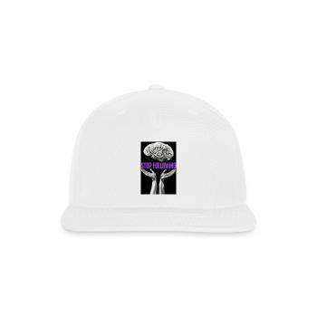 Stop Following Brain Hands - Snapback Baseball Cap - white - Front