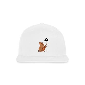Mouse violinist. - Snapback Baseball Cap - white - Front