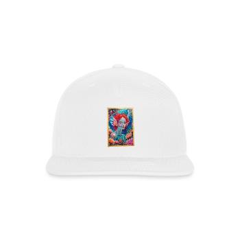 Aqua Enchantress Mermaid - Snapback Baseball Cap - white - Front