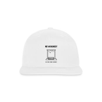 Awaiting design brief - Snapback Baseball Cap - white - Front