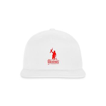 Rising Hero Silhouette with Sword - Snapback Baseball Cap - white - Front