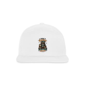 I Don't Panic I Just Overthink Faster Vintage Typo - Snapback Baseball Cap - white - Front