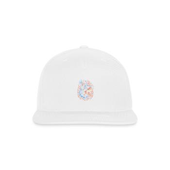 Blue Inferno Wolf - Snapback Baseball Cap - white - Front