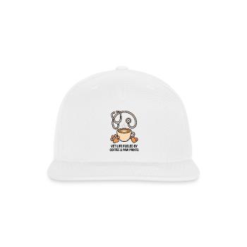 Vet Cafe Paw Latte - Snapback Baseball Cap - white - Front