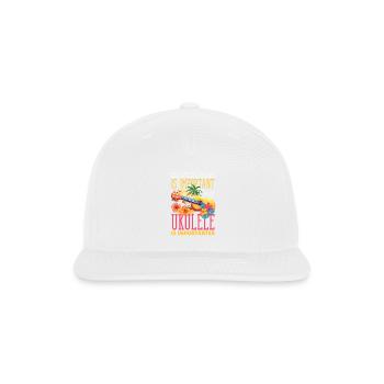 It Is A Good Day To Play Ukulele Hawaiian Player - Snapback Baseball Cap - white - Front