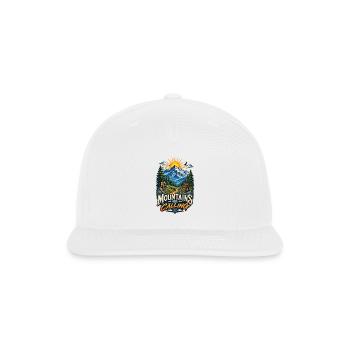 Mountains Are Calling Adventure Tee - Snapback Baseball Cap - white - Front