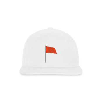 Motor racing flag 2 red flag - Snapback Baseball Cap - white - Front