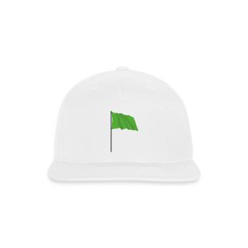 Motor racing flag 3 green flag - Snapback Baseball Cap - white - Front