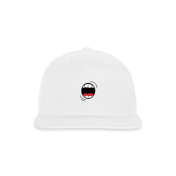 Monster Mouth - Snapback Baseball Cap - white - Front