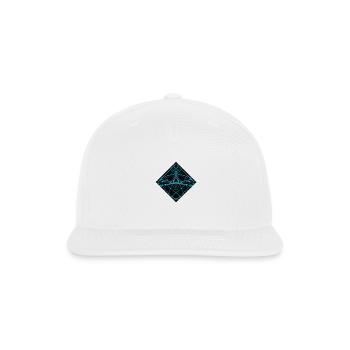 Rhombus with turquoise ornament. #illustration - Snapback Baseball Cap - white - Front