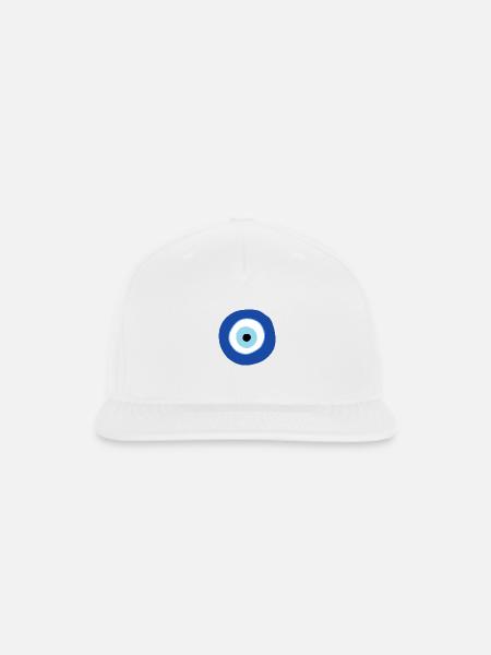 Nazar Evil Eye Protection - Snapback Baseball Cap - white
