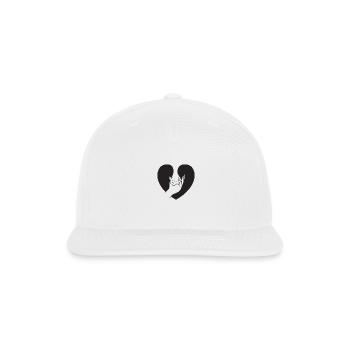 Ballsacks in heart - Snapback Baseball Cap - white - Front