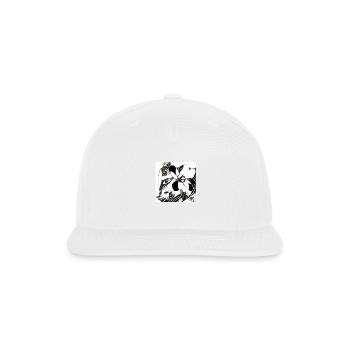 Abstract Art New Age In Black And White - Snapback Baseball Cap - white - Front